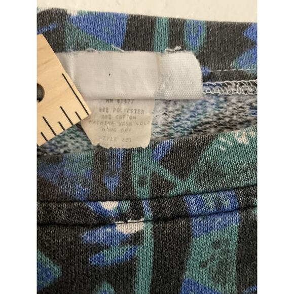 Vintage 90s Josh Wear Art Abstract Aztec Tribal Crewneck Sweatshirt XL USA Made - Picture 6 of 7